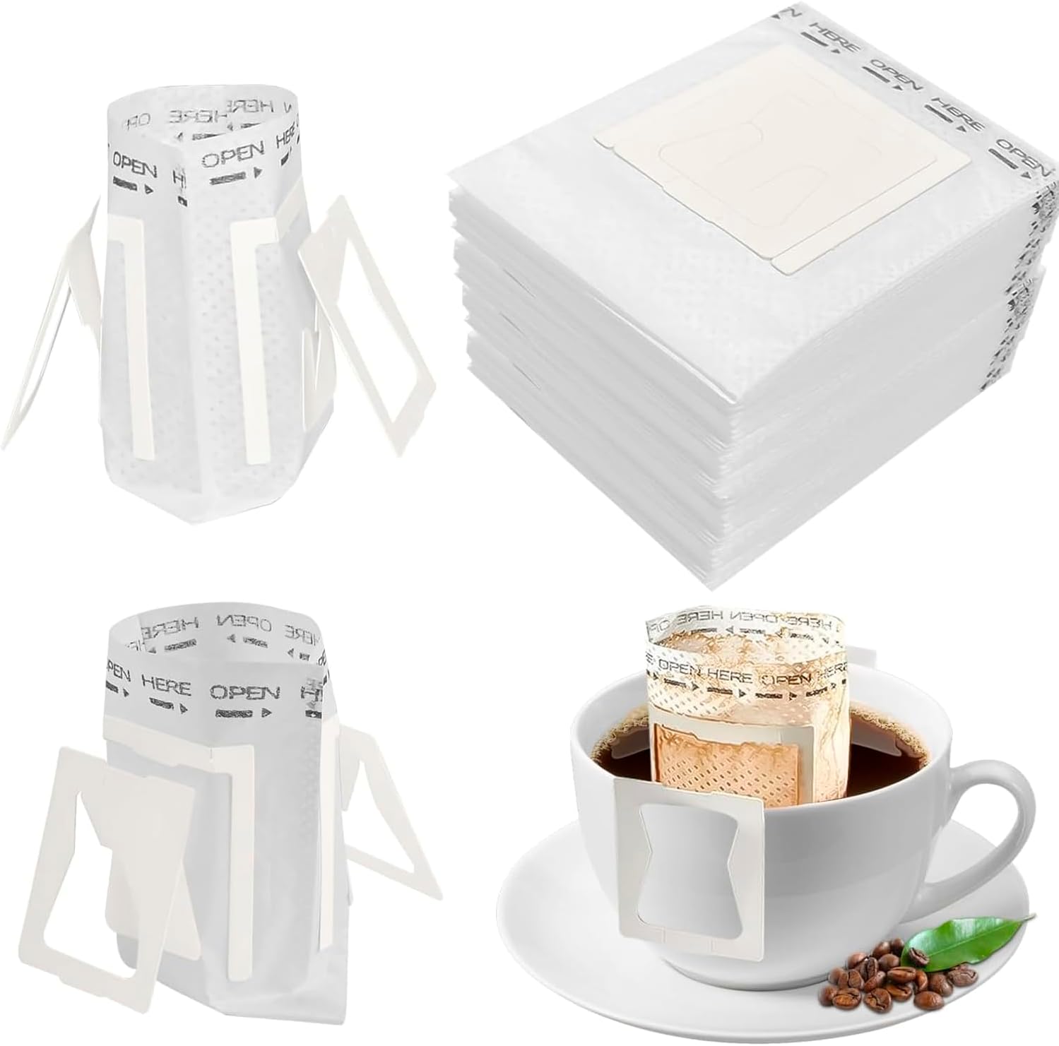 Coffee Equipment Travel Bag - ถุงกรองกาแฟแบบแขวนหู 1-8 ถุง แบบใช้แล้วทิ้ง หนาพิเศษ พกพาสะดวก