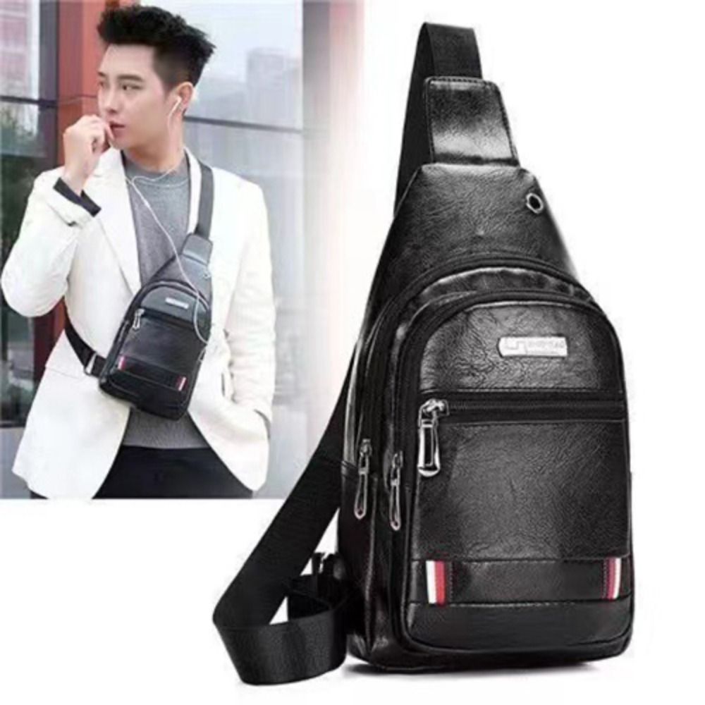 Coffee Equipment Travel Bag - กระเป๋าหนัง PU ลำลองสำหรับผู้ชาย สีดำ สีน้ำตาล สีกาแฟ