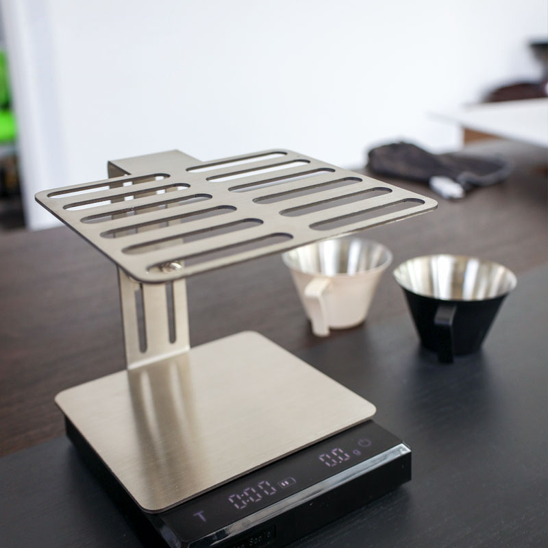 Coffee Equipment Rack - ชั้นวางเครื่องชั่งกาแฟ ที่วางเครื่องชั่งกาแฟ อุปกรณ์เสริมสำหรับบาริสต้า ทำจากสแตนเลส ทนความร้อน ขนาดกะทัดรัด