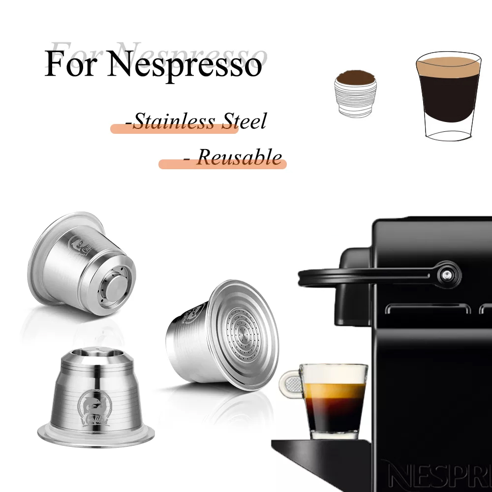 Coffee Equipment Rack - สแตนเลสสตีล Reusable แคปซูลถาวร Coffee POD Holder