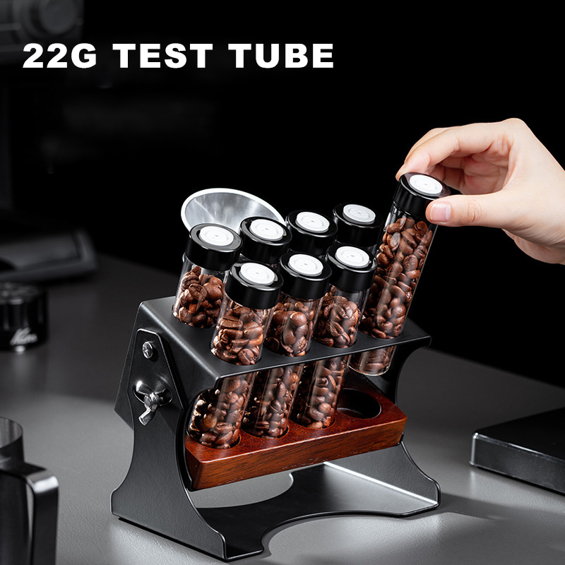 Coffee Equipment Rack - ชุดอุปกรณ์บาริสต้าสำหรับเก็บเมล็ดกาแฟ 22 กรัม พร้อมชั้นวางโชว์ ขวดแก้วใส่ชา อุปกรณ์เสริมสำหรับกาแฟเอสเปรสโซ