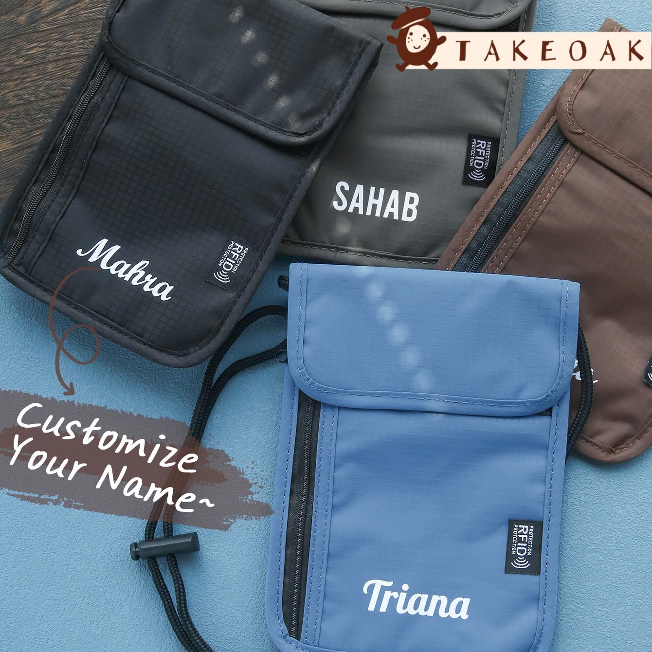 Coffee Equipment Travel Bag - กระเป๋าคล้องคอ RFID ป้องกันการโจรกรรมข้อมูล ป้องกันรังสี สำหรับใส่พาสปอร์ต บัตรประชาชน