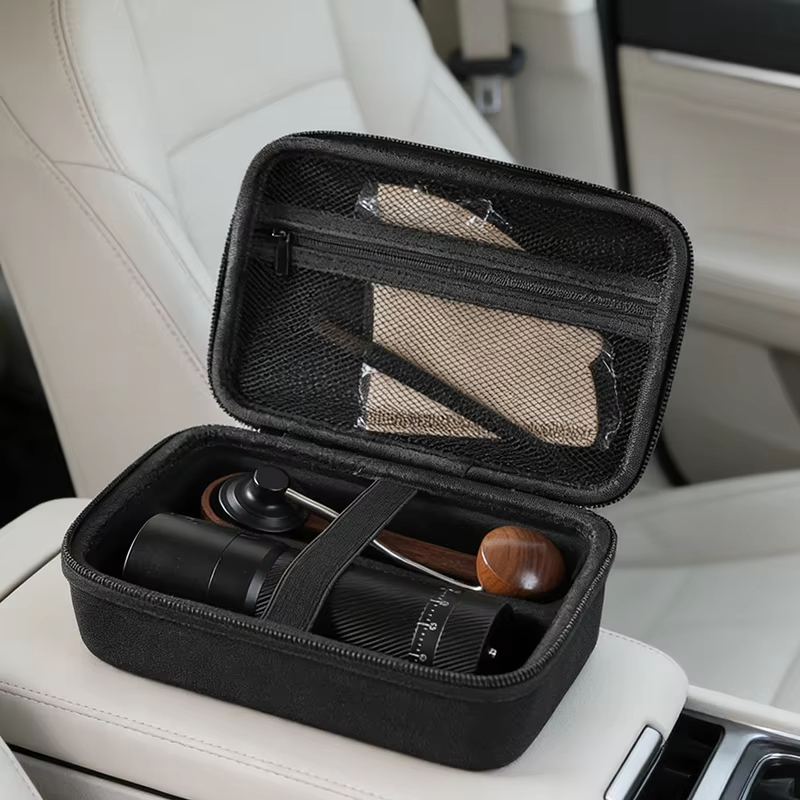 Coffee Equipment Travel Bag - กระเป๋าแข็งสำหรับเครื่องบดกาแฟแบบมือหมุน กระเป๋าพกพาสำหรับเดินทาง กระเป๋าป้องกันเครื่องบดกาแฟแบบมือถือพร้อมหูหิ้ว