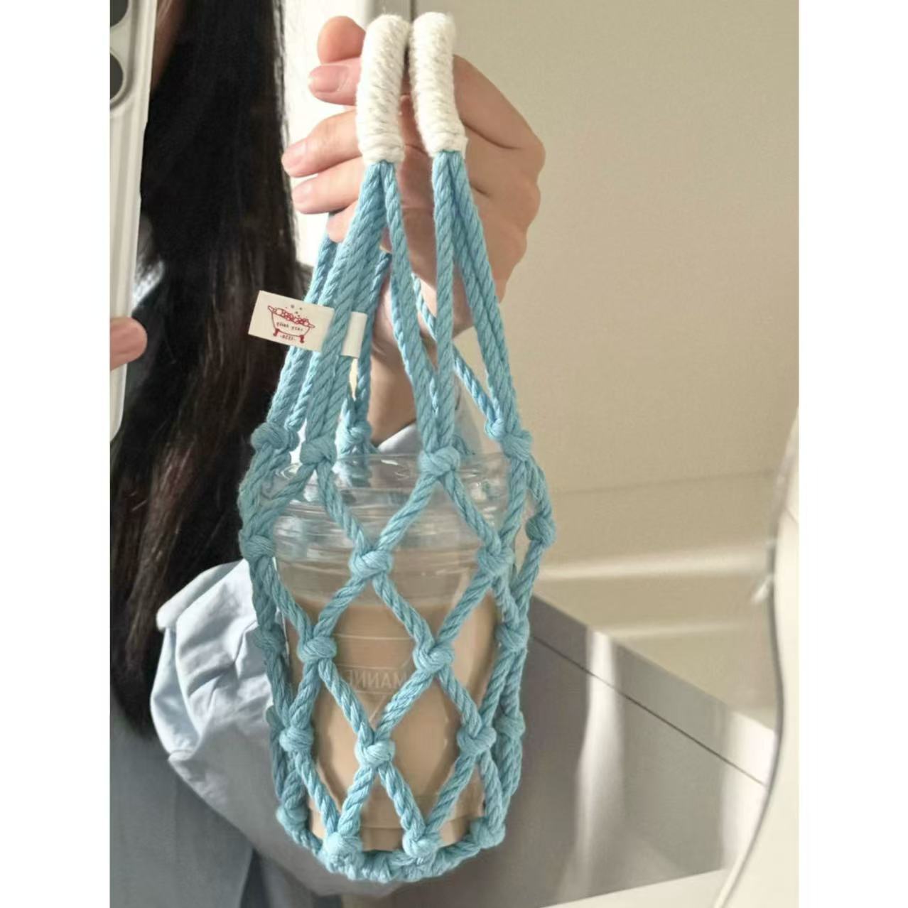ถุงตาข่ายใส่แก้วน้ำ ทอมือล้วนๆ - Coffee Equipment Travel Bag บทวิจารณ์และราคา