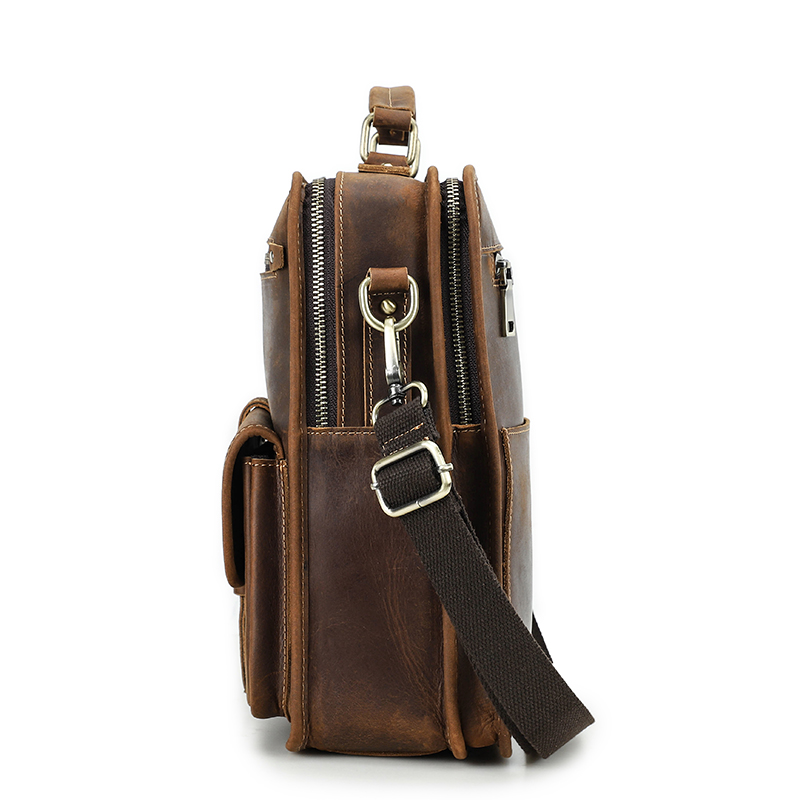 กระเป๋าสะพายไหล่ผู้ชายหนังเครซ - Coffee Equipment Travel Bag บทวิจารณ์และราคา